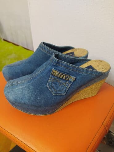 Сабо, 38.5, Leon, Б/у, цвет - Голубой, Самовывоз, Платная доставка