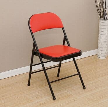 кресло садовое: Мягкий складной стул . Качество очень хороший Цвет: красный, чёрный — 1