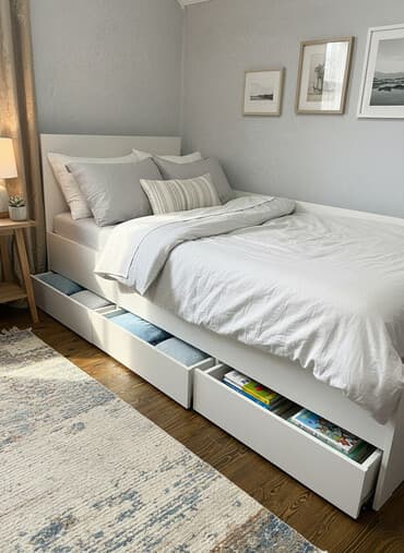 садовая мебель бишкек: Односпальная кровать с высоким бортиком и встроенными выдвижными — 1