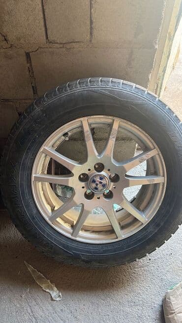 диски на авто бу: Дөңгөлөктөр монтажда R 15, Кыш, Колдонулган, Комплект, Жеңил унаалар, тешиктери - 5 — 2