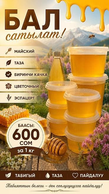 Продукты питания: Натуральный цветочный мёд (майский, первая выкачка). Чистый — 1