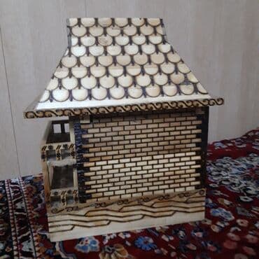 дом для праздников: Сувенирный домик из дерева. Ручная работа — 4