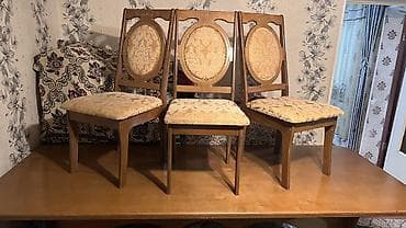 тихий уголок: Стол и стул для зала, Б/у, Самовывоз, цвет - Коричневый — 4