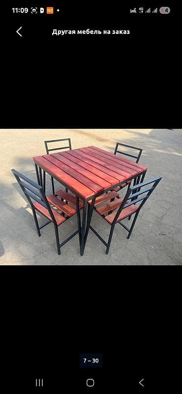 садовый стол: Комплект столов и стульев на заказ, Для ресторанов, кафе, Прямоугольный — 3