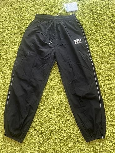 джинсы с манжетами мужские: Спортивные брюки мужские/унисекс - Цвет: черный - Прямой свободный — 1