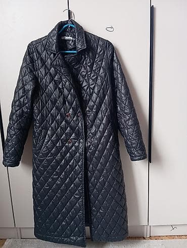 Женская обувь: Стеганое пальто женское, удлиненное - Цвет: темно‑серый/графит - — 1