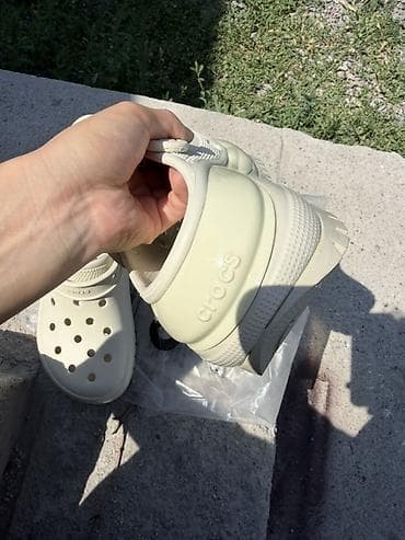 кроксы цена: Сабо, 38, 38.5, 39, Crocs, Новый, цвет - Бежевый, Платная доставка, Самовывоз — 6