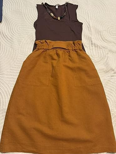 Стильная юбка Zara в дорогом карамельном оттенке. Идеальна на лето at lalafo.kg Стильная юбка Zara в дорогом карамельном оттенке. Идеальна на лето