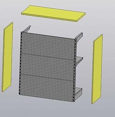 Эсептегич, Материалы: Металл, 1050 см * 90 см * 40 см, Жаңы — 4