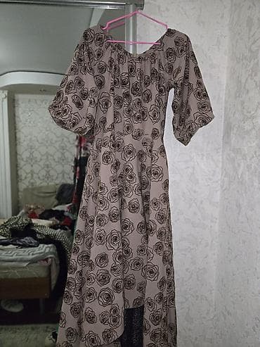 Женская одежда: Вечернее платье, А-силуэт, Длинная модель, Шифон, С рукавами, Стразы, M — 5