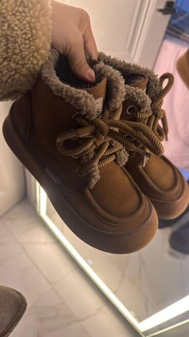 купить рабочие сапоги с утеплителем: Зимние ботинки 👞 - Цвет: тёплый коричневый (карамель/каштан) - Верх — 1