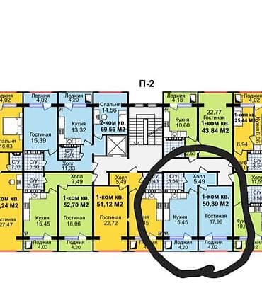 Недвижимость: 1 комната, 50 м², Элитка, 5 этаж, Готовая ПСО (под самоотделку) — 2