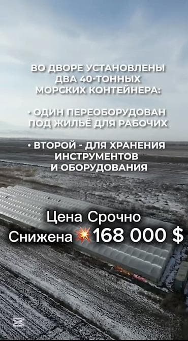 Кыймылсыз мүлк: Күнөскана, 135 соток, Иштебеген, Жабдуулары менен — 10