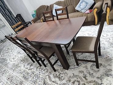 Стол и стул для зала, цвет - Коричневый — 6