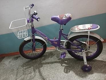 red centr: Детский велосипед Cool Baby (фиолетово-белый) с корзинкой. Новый — 1