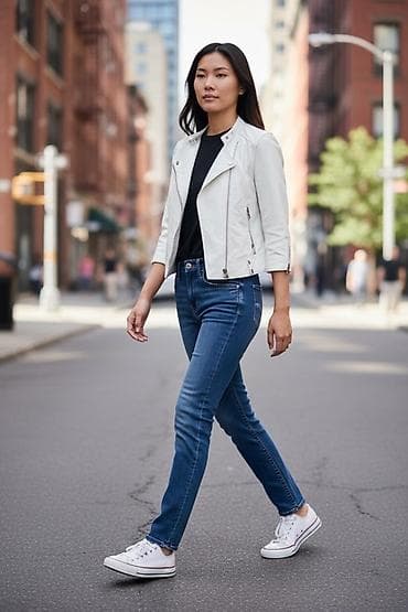 косухи: Кожаная куртка, Косуха, Экокожа, Укороченная модель, XS — 2