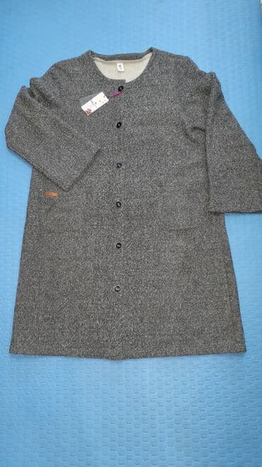 Кофта, С карманами, Удлиненная модель, На пуговицах, Осень-весна, 7XL