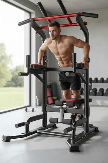 домашний турник 3 в 1: Силовой тренажер, Мультистанция, Для пресса — 1