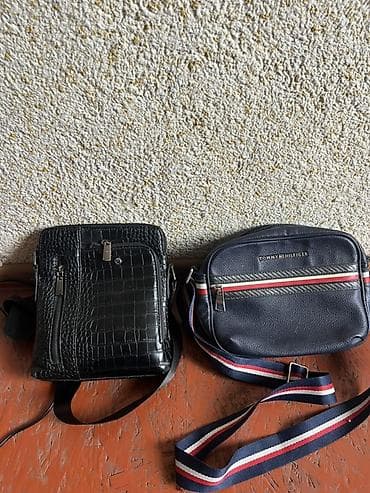 Классическая сумка, Tommy Hilfiger, Материал: Экокожа, Застежка на молнии, Мужские