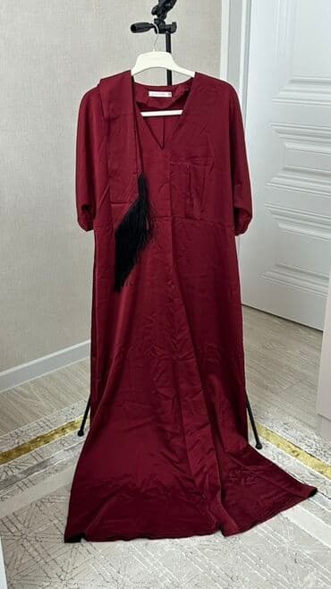 праздничные платья больших размеров: Вечернее платье, Коктейльное, Длинная модель, Шифон, С рукавами, Стразы, L, XL — 4