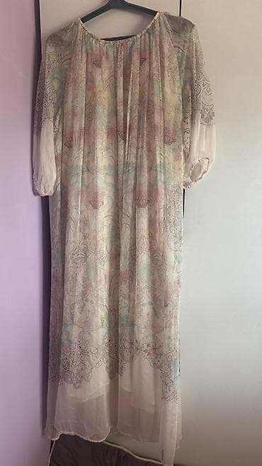 Күнүмдүк көйнөк, Жай, Узун модель, Шифон, Бохо, 2XL, 3XL, 4XL