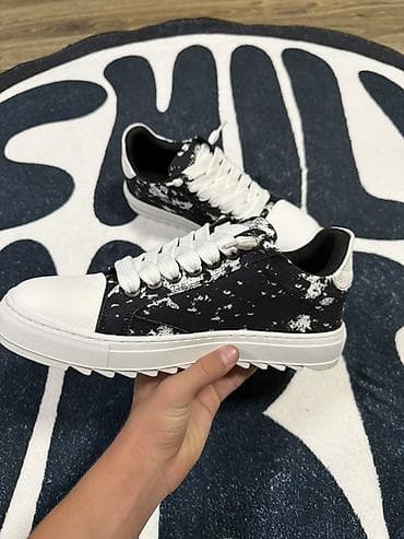sb dunk: Кеды NUMERIS, низкие - Цвет: черно‑белые, верх с эффектом «брызг — 4