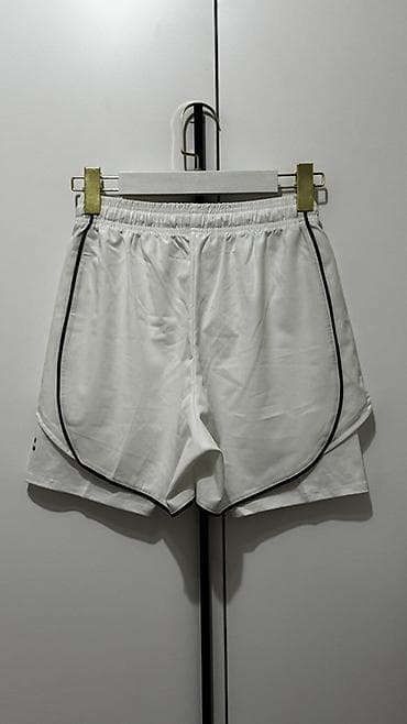 кросс кантри: Белые шорты для спорта, Nike Running Division (двуслойные) — 3