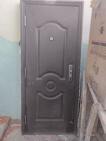 bag in box: Двери для домов и квартир, Металлическая, Одностворчатая, Правосторонняя, цвет - Серый — 1