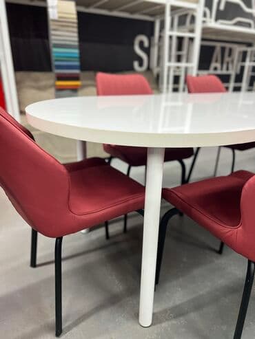 мебель бишкек столы и стулья фото цены: Кухонный стол и стул, Новый, В рассрочку, Бесплатная доставка, цвет - Красный — 4