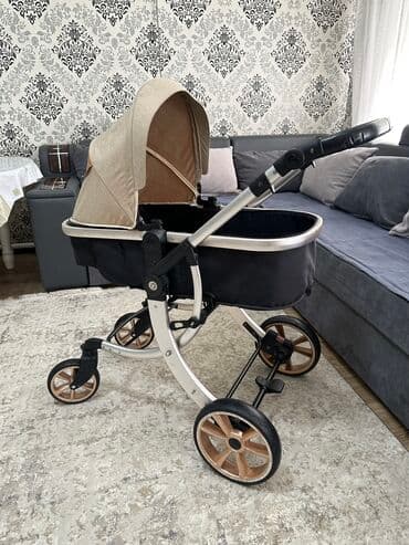 коляска детская цена бишкек: Коляска, цвет - Бежевый, Б/у — 2