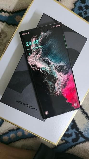 видеорегистратор на авто: Samsung Galaxy S22 Ultra, Б/у, 256 ГБ, цвет - Черный, 2 SIM — 2