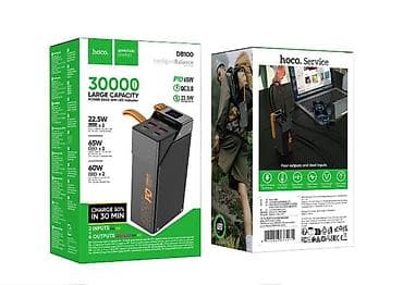 чон арвк: Power Bank HOCO DB100 Harmony, PD65W, 30000 мА·ч, черный - Емкость — 1