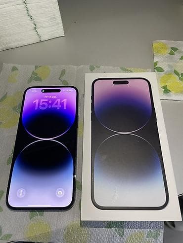 poco c75: IPhone 14 Pro Max, 128 ГБ, Deep Purple, Коробка, 79 % — 2