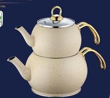 корейский чайник: Двухъярусный чайник (самоварный набор) для заваривания чая. - — 2