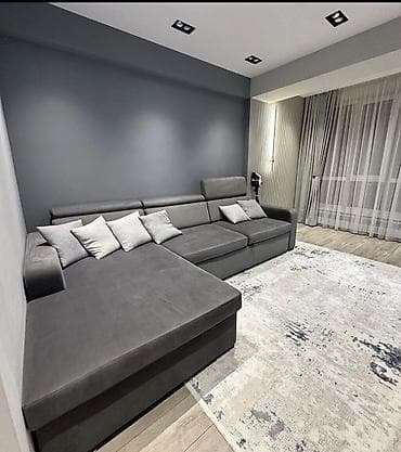 2 bedroom: 2 комнаты, Бишкек Парк ТРЦ Агентство недвижимости, Без подселения, от 6 месяцев, от 1 года, С мебелью полностью — 4
