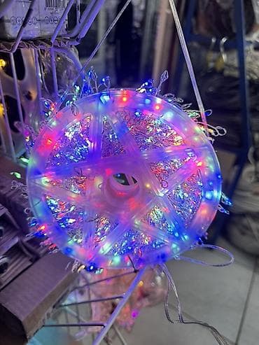 Светодиодная декоративная звезда-гирлянда - Фигура: круглая панель со