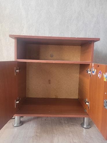 полка в магазине: Тумба и подставка для телевизора, Напольная, ЛДСП, цвет - Коричневый — 2