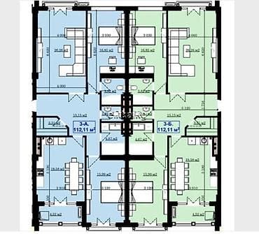 pro group: 3 комнаты, 112 м², Элитка, 14 этаж, Готовая ПСО (под самоотделку) — 2