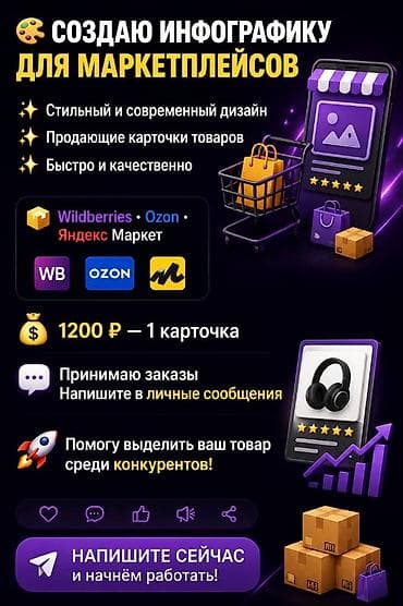 Создаю инфографику для маркетплейсов - Стильный и современный дизайн at lalafo.kg Создаю инфографику для маркетплейсов - Стильный и современный дизайн