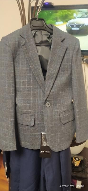 Балдардын кийим-кечелери жана бут кийимдери: Детские пиджаки (несколько вариантов) - Модель 1: двубортный серый — 4