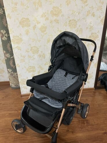 фирменная коляска: Коляска, цвет - Золотой, Б/у — 3