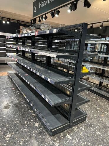 оборудование для бутика: Витрины, стеллажи, полки торговые металлические б/у, полка магазинная — 6