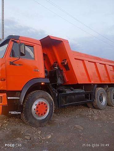 палетный ящик: Самосвал КАМАЗ, оранжевый, 6x4 Матор Хово,турбина жаны, компрессор — 2