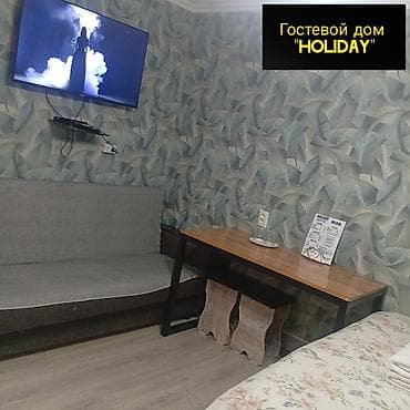 суточные кв бишкеке: 1 комната, Душевая кабина, Постельное белье, Кондиционер — 4