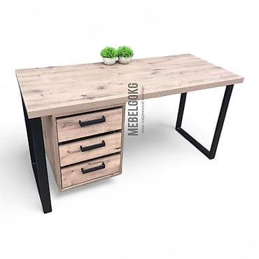 Раскройные столы: Стол в стиле лофт 150х60 см с тумбой | Усиленные ноги | Готовый — 2