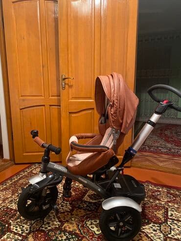 сколько стоит детская коляска: Коляска, цвет - Коричневый, Новый — 5