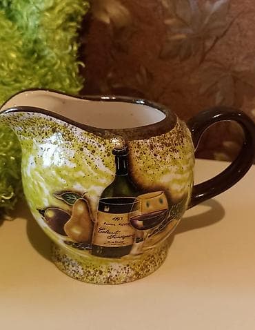 Винтаж, Стеклянный графин - 300 сом - Керамический кувшин-сливочник с — 4