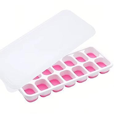 жидкий пена: Формочки для льда с МЯГКИМ силиконовым дном, и с крышкой: 📍Лоток на — 6