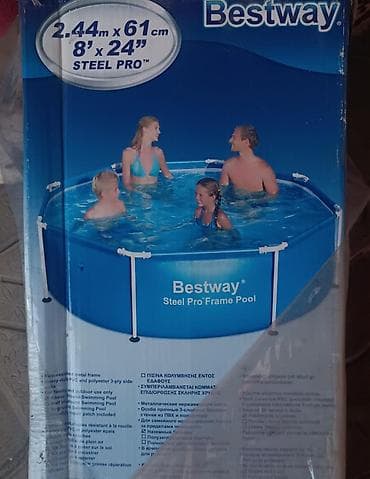 Каркасный бассейн б/у❗ Bestway Steel Pro Frame Pool.❗ - Размер: 2,44