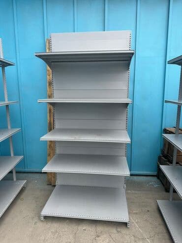 оборудование в бутик: Витрины, стеллажи, полки торговые металлические б/у, полка магазинная — 13